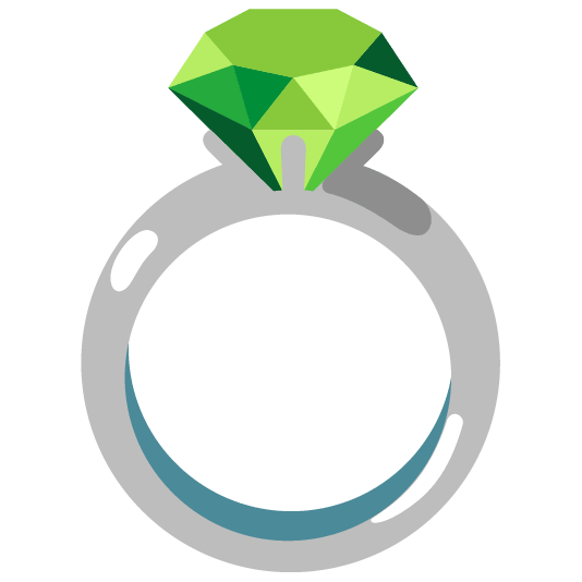 green heart ring