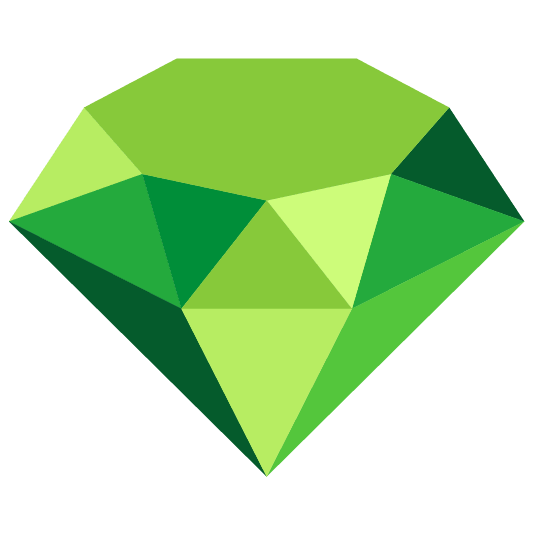 green heart gem