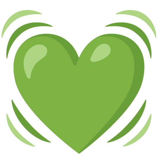 green heart heartbeat