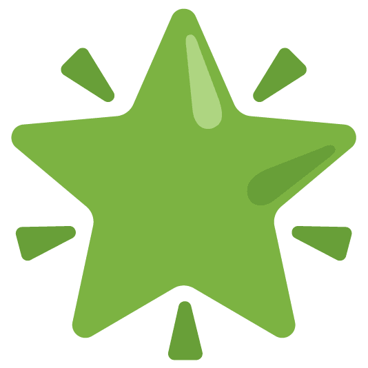 green heart star