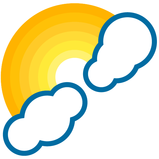 yellow heart rainbow