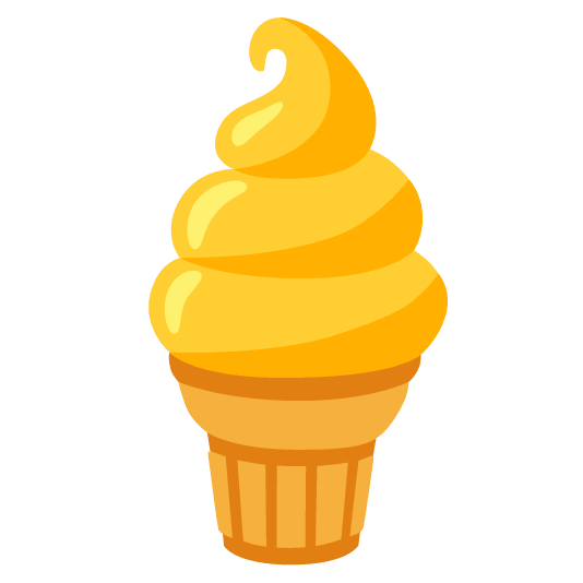 yellow heart icecream