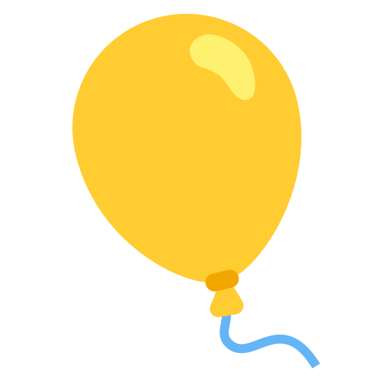 yellow heart balloon