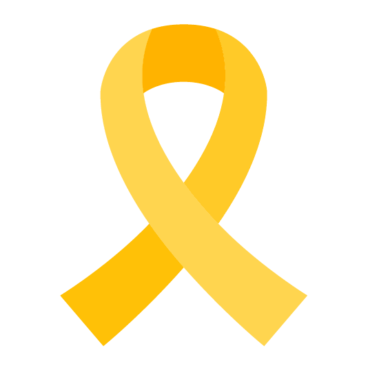 yellow heart reminder ribbon
