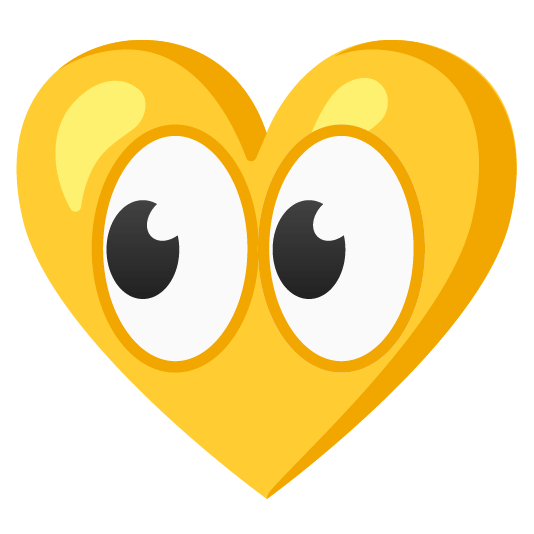 yellow heart eyes