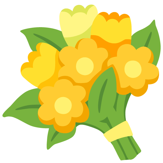 yellow heart bouquet