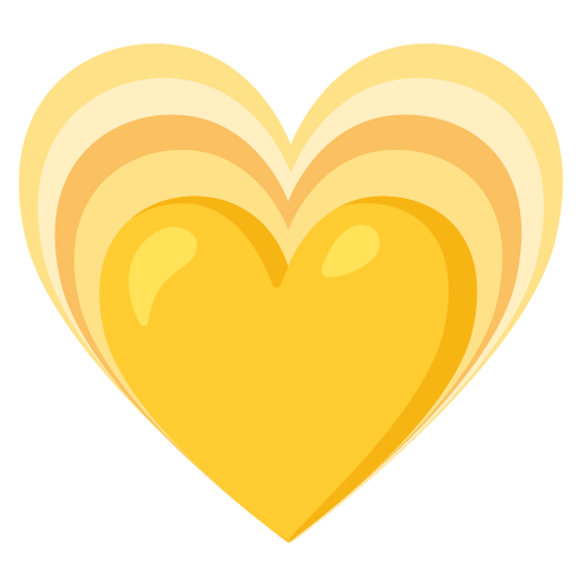 yellow heart heartpulse