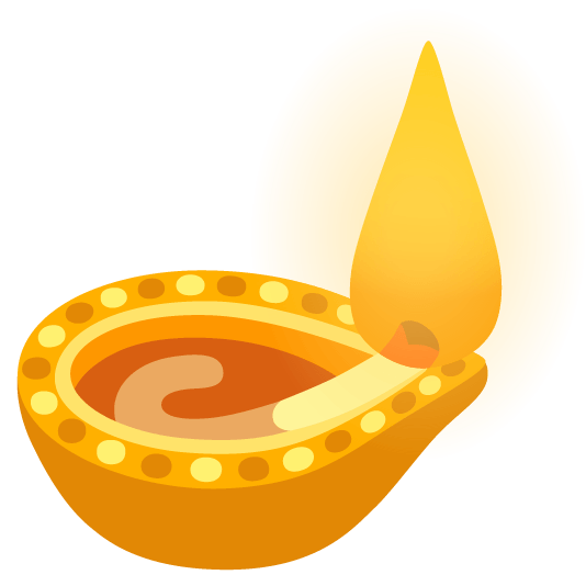 yellow heart diya lamp