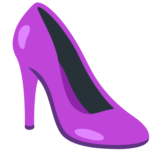 purple heart high heel