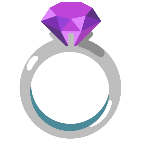 purple heart ring