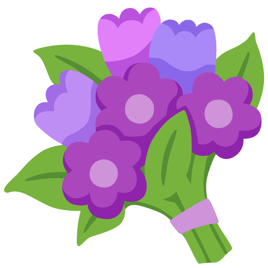 purple heart bouquet