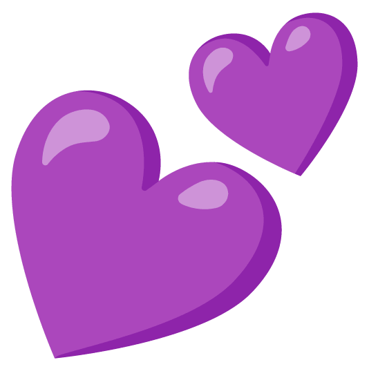 purple heart two hearts