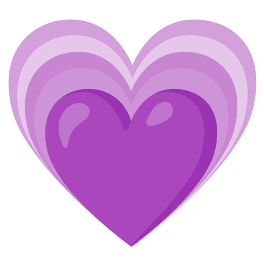 purple heart heartpulse