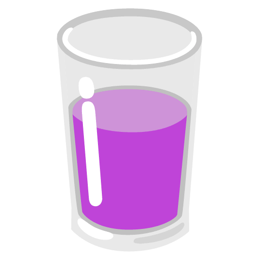 purple heart glass of milk