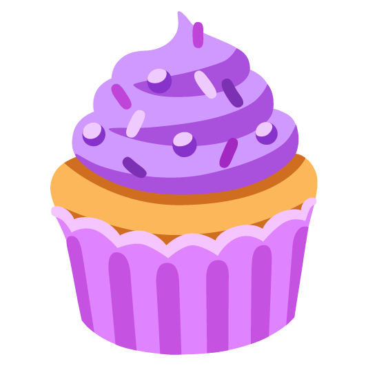 purple heart cupcake