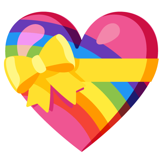 gift heart rainbow