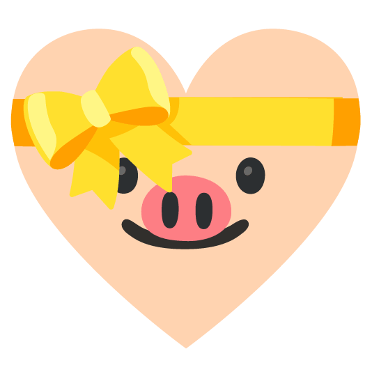 gift heart pig