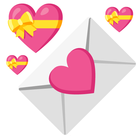gift heart love letter