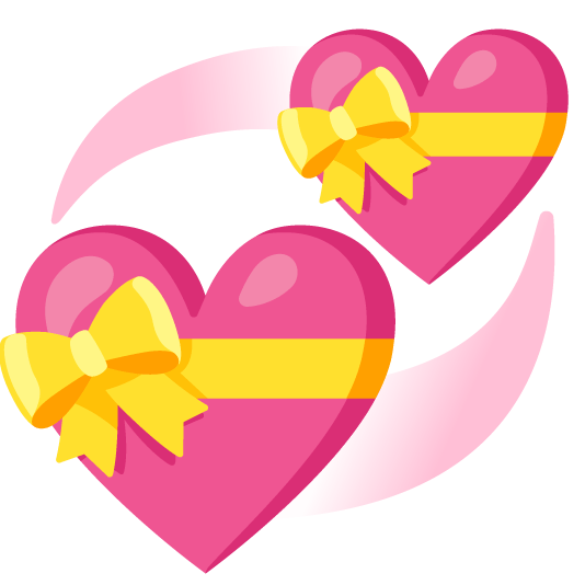 gift heart revolving hearts