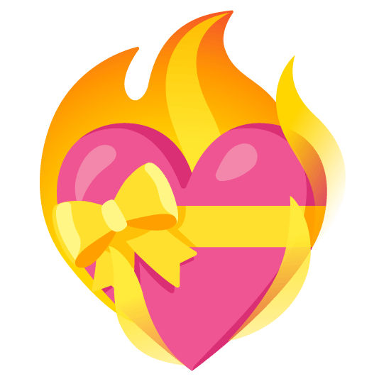 gift heart fire
