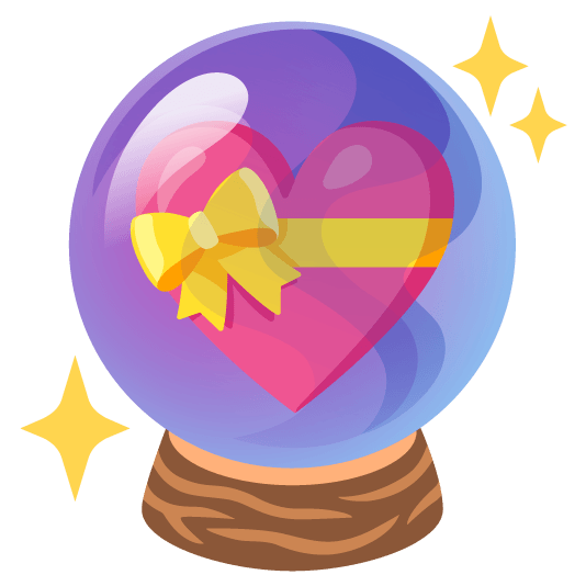 gift heart crystal ball