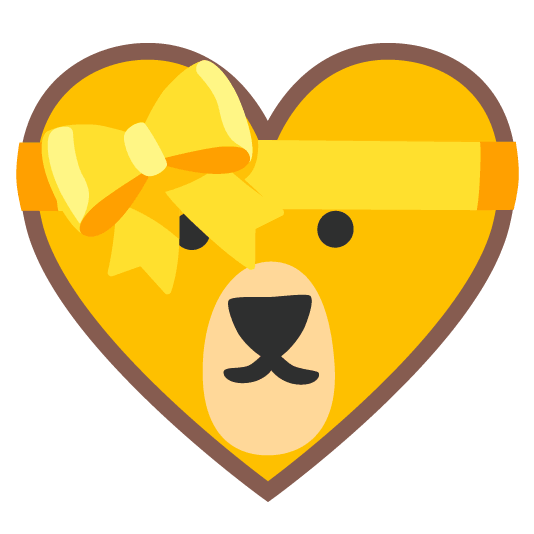 gift heart lion face