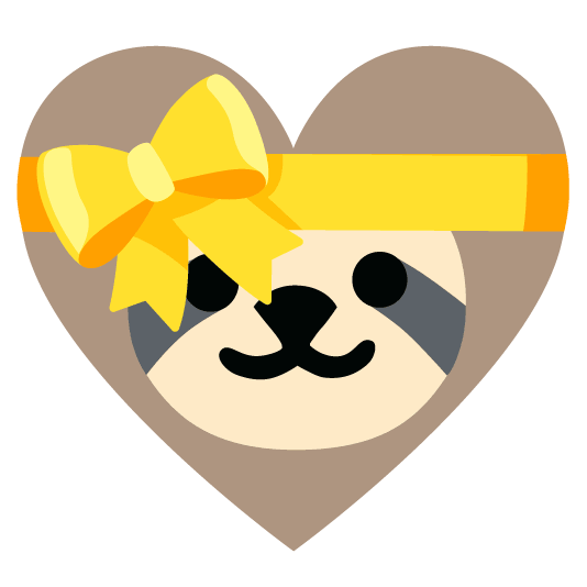 gift heart sloth