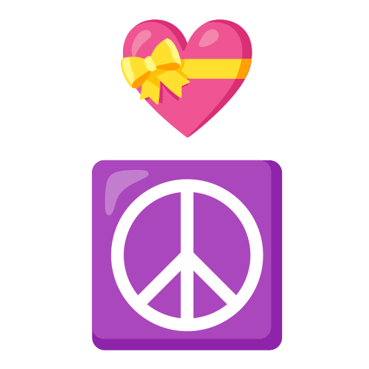gift heart peace symbol