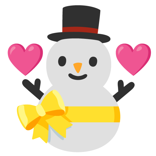 gift heart snowman without snow