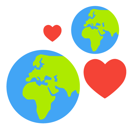 revolving hearts earth africa