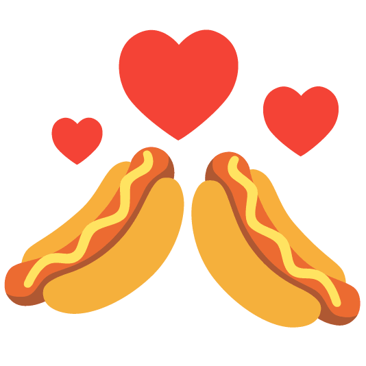 revolving hearts hotdog