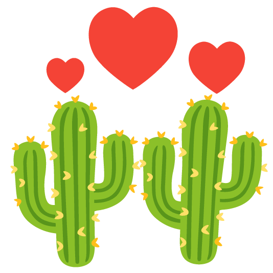 revolving hearts cactus