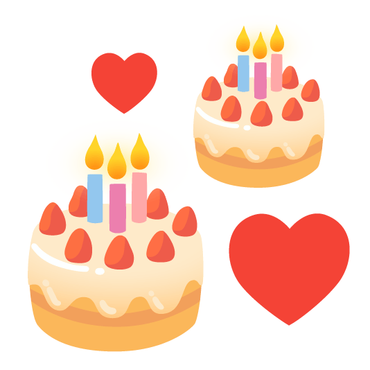 revolving hearts birthday