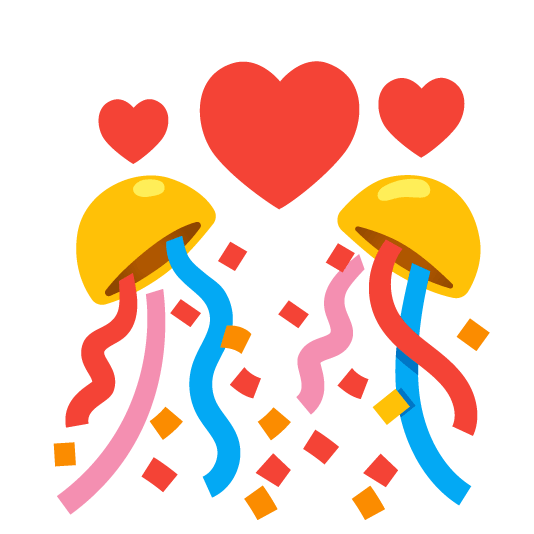 revolving hearts confetti ball