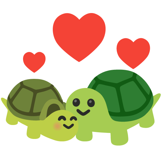 revolving hearts turtle