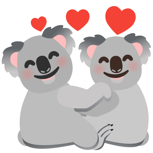 revolving hearts koala