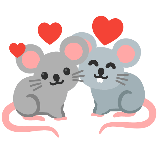 revolving hearts mouse