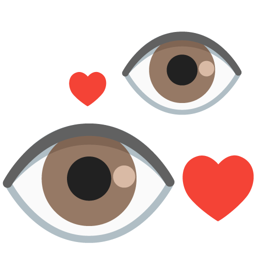 revolving hearts eye