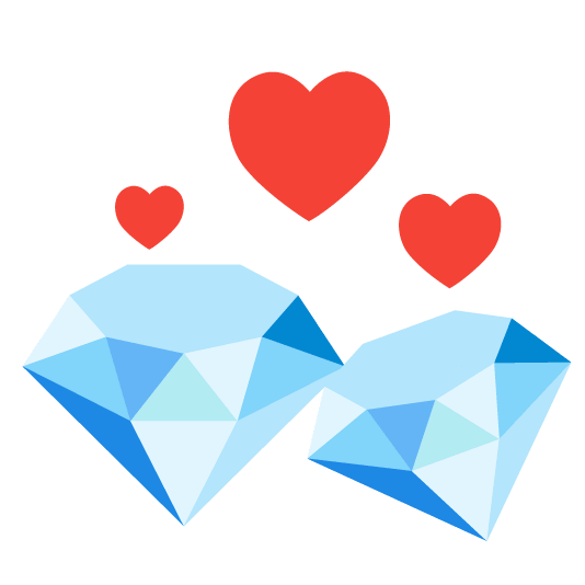 revolving hearts gem