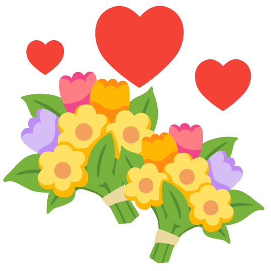 revolving hearts bouquet