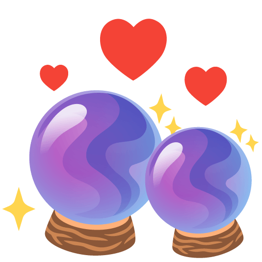 revolving hearts crystal ball