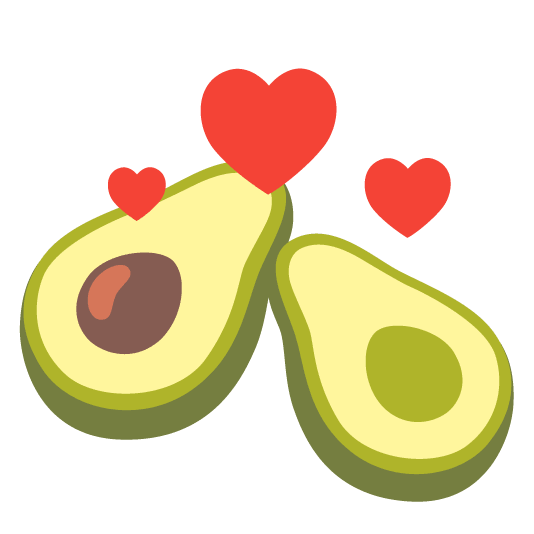 revolving hearts avocado