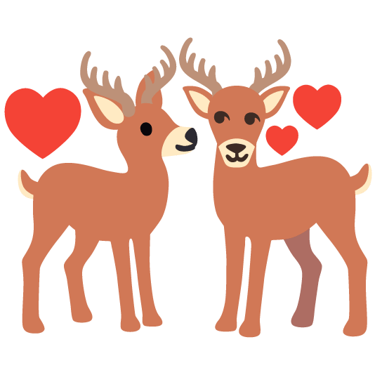 revolving hearts deer