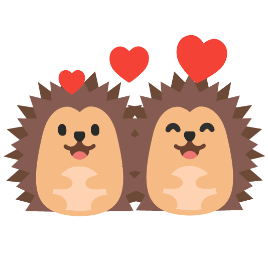 revolving hearts hedgehog
