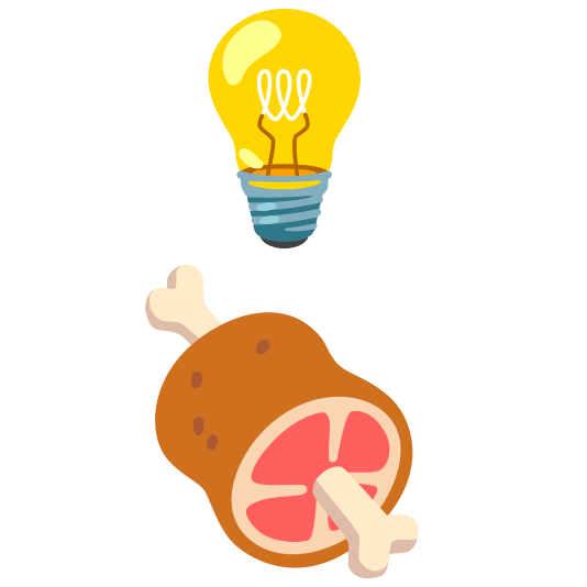 bulb meat on bone