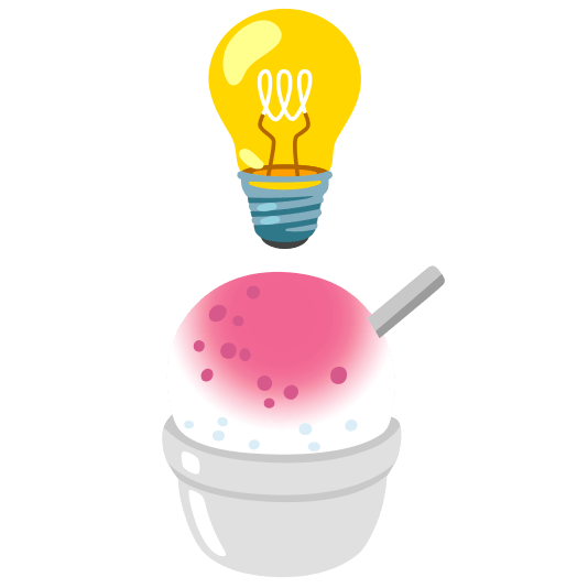 bulb shaved ice