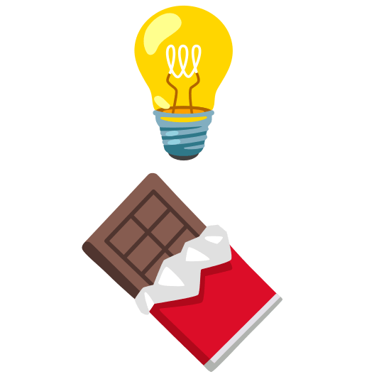 bulb chocolate bar