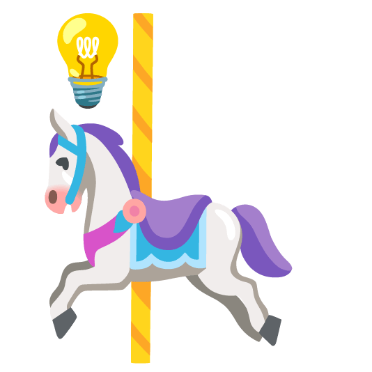 bulb carousel horse