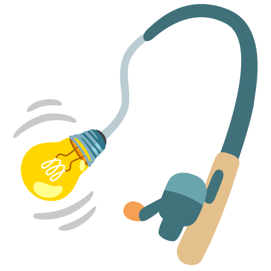 bulb fishing pole and fish