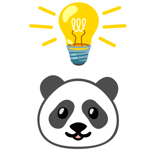 bulb panda face